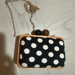 Polka Dot Chain Clutch